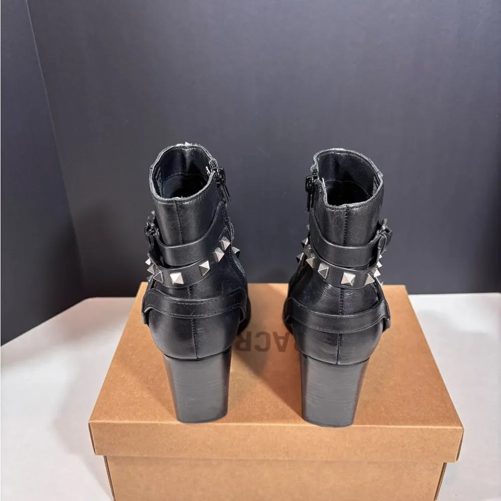 Steven Madden Cala Studded Leather Ankle Boot | Size 8 *no box*